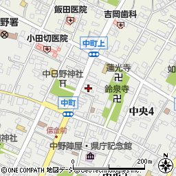 長野県中野市中央4丁目2-1周辺の地図