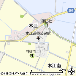 本江道番公民館周辺の地図