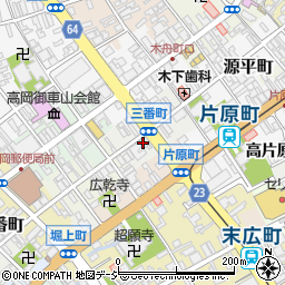 富山県高岡市三番町25周辺の地図