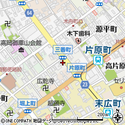 富山県高岡市三番町29周辺の地図