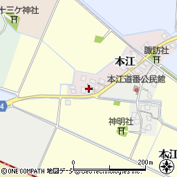 富山県射水市本江道番周辺の地図