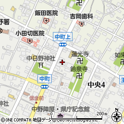 長野県中野市中央4丁目2-3周辺の地図
