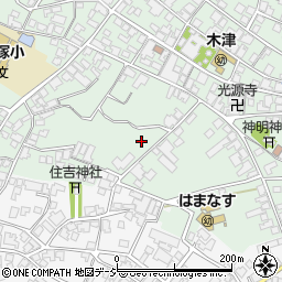 石川県かほく市木津ヘ14周辺の地図