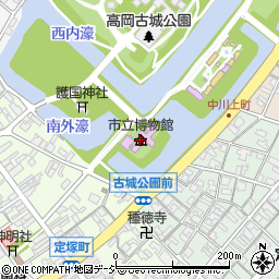 高岡市立博物館周辺の地図