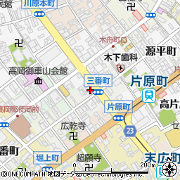 富山県高岡市三番町54周辺の地図