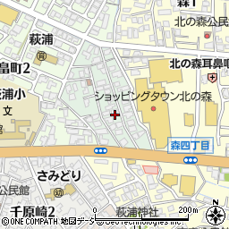 富山県富山市森若町周辺の地図