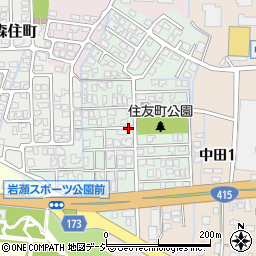 富山県富山市住友町周辺の地図