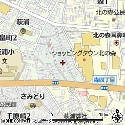 富山県富山市森若町周辺の地図