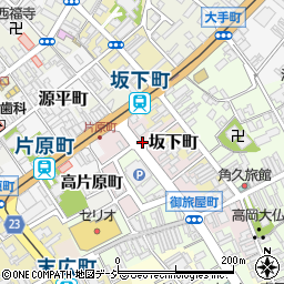 富山県高岡市中央町周辺の地図