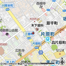 富山県高岡市三番町73周辺の地図