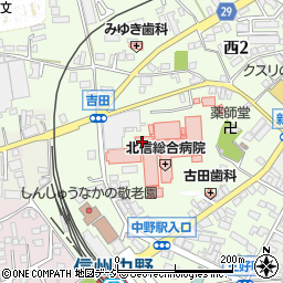 北信総合病院周辺の地図