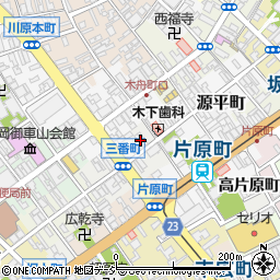 富山県高岡市三番町74周辺の地図