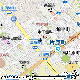 富山県高岡市三番町74周辺の地図