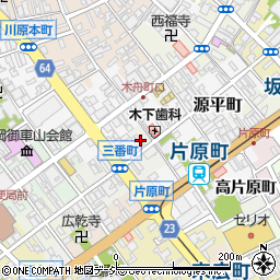 富山県高岡市三番町76周辺の地図