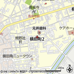 富山県高岡市横田町2丁目周辺の地図