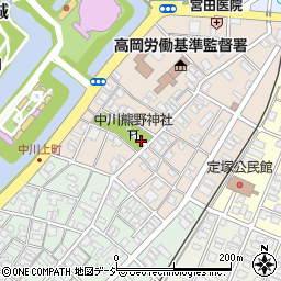 富山県高岡市中川本町周辺の地図