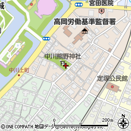 富山県高岡市中川本町周辺の地図