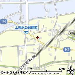 富山県滑川市上梅沢558周辺の地図