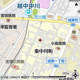富山県高岡市東中川町周辺の地図