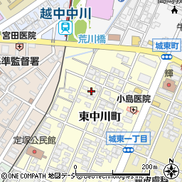 富山県高岡市東中川町周辺の地図