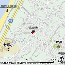 石川県かほく市木津ホ13周辺の地図