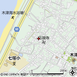 石川県かほく市木津ホ12周辺の地図