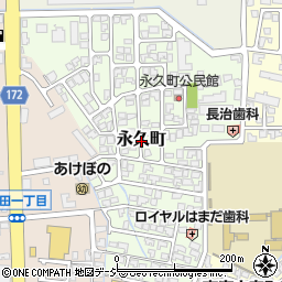 富山県富山市永久町周辺の地図