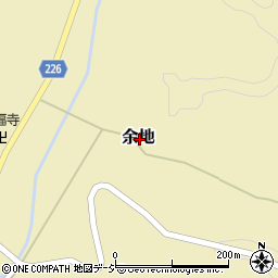 石川県かほく市余地周辺の地図