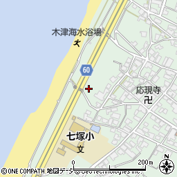 石川県かほく市木津ホ周辺の地図