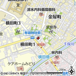 高岡横田郵便局 ＡＴＭ周辺の地図
