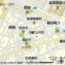 富山県高岡市西町1周辺の地図