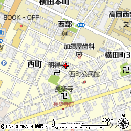 富山県高岡市西町1-33周辺の地図