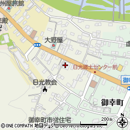 栃木県日光市下鉢石町周辺の地図