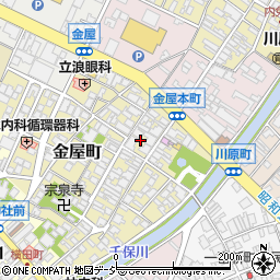 富山県高岡市金屋町周辺の地図