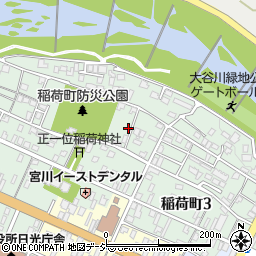 栃木県日光市稲荷町周辺の地図