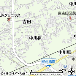 長野県中野市吉田中川原周辺の地図