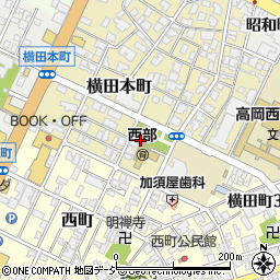 横田本町公民館周辺の地図