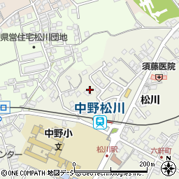 長野県中野市中野松川1872-7周辺の地図