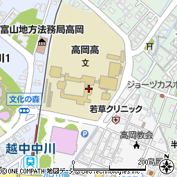 富山県高岡市中川園町1-1周辺の地図