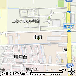 富山県富山市中田周辺の地図