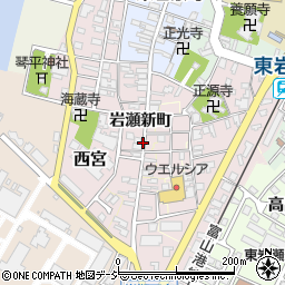 富山県富山市岩瀬新町周辺の地図