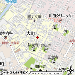 富山県高岡市大町周辺の地図
