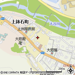 栃木県日光市中鉢石町周辺の地図