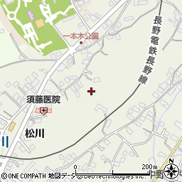長野県中野市中野（松川）周辺の地図