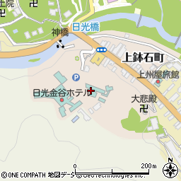 栃木県日光市上鉢石町周辺の地図