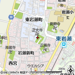 岩瀬神明町公園周辺の地図