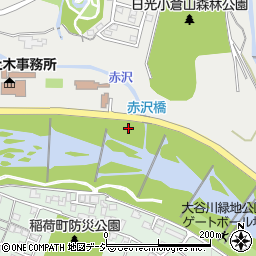 赤沢橋周辺の地図