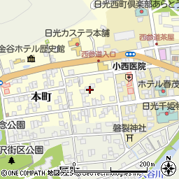 栃木県日光市本町周辺の地図