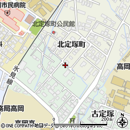 富山県高岡市古定塚周辺の地図
