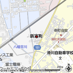 富山県滑川市新富町周辺の地図